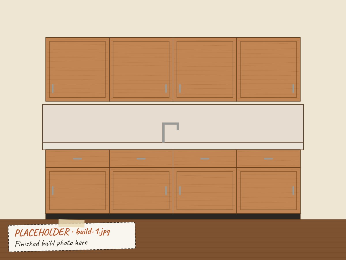 Placeholder: finished kitchen cabinets