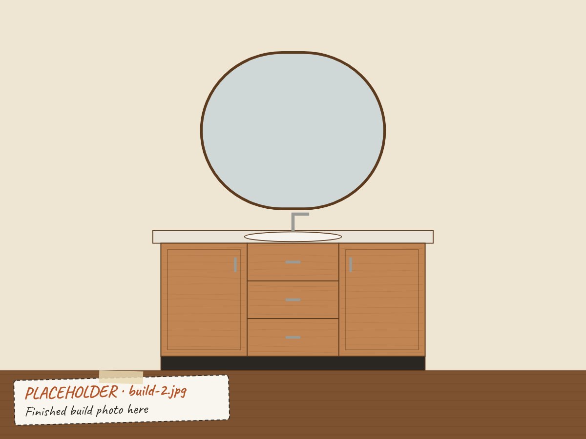 Placeholder: finished bathroom vanity