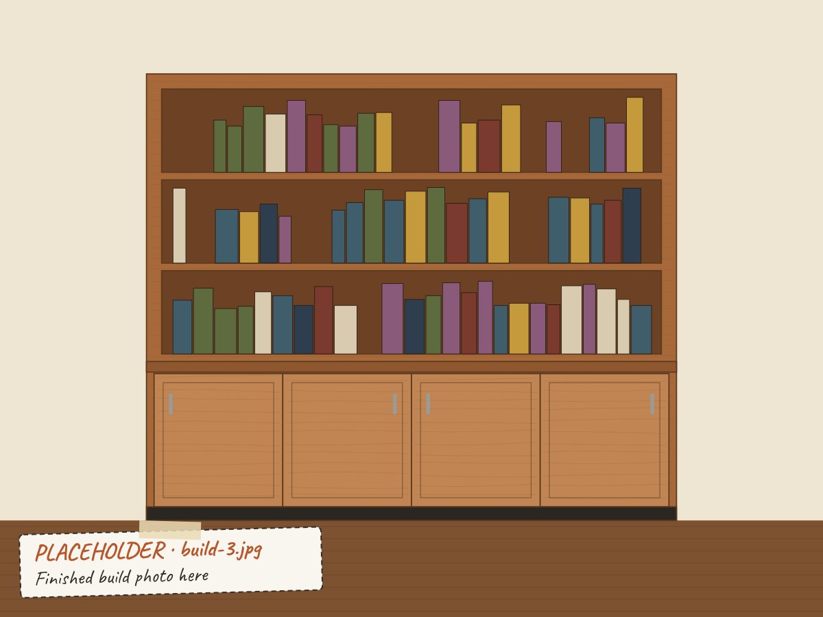 Placeholder: finished built-in bookshelf
