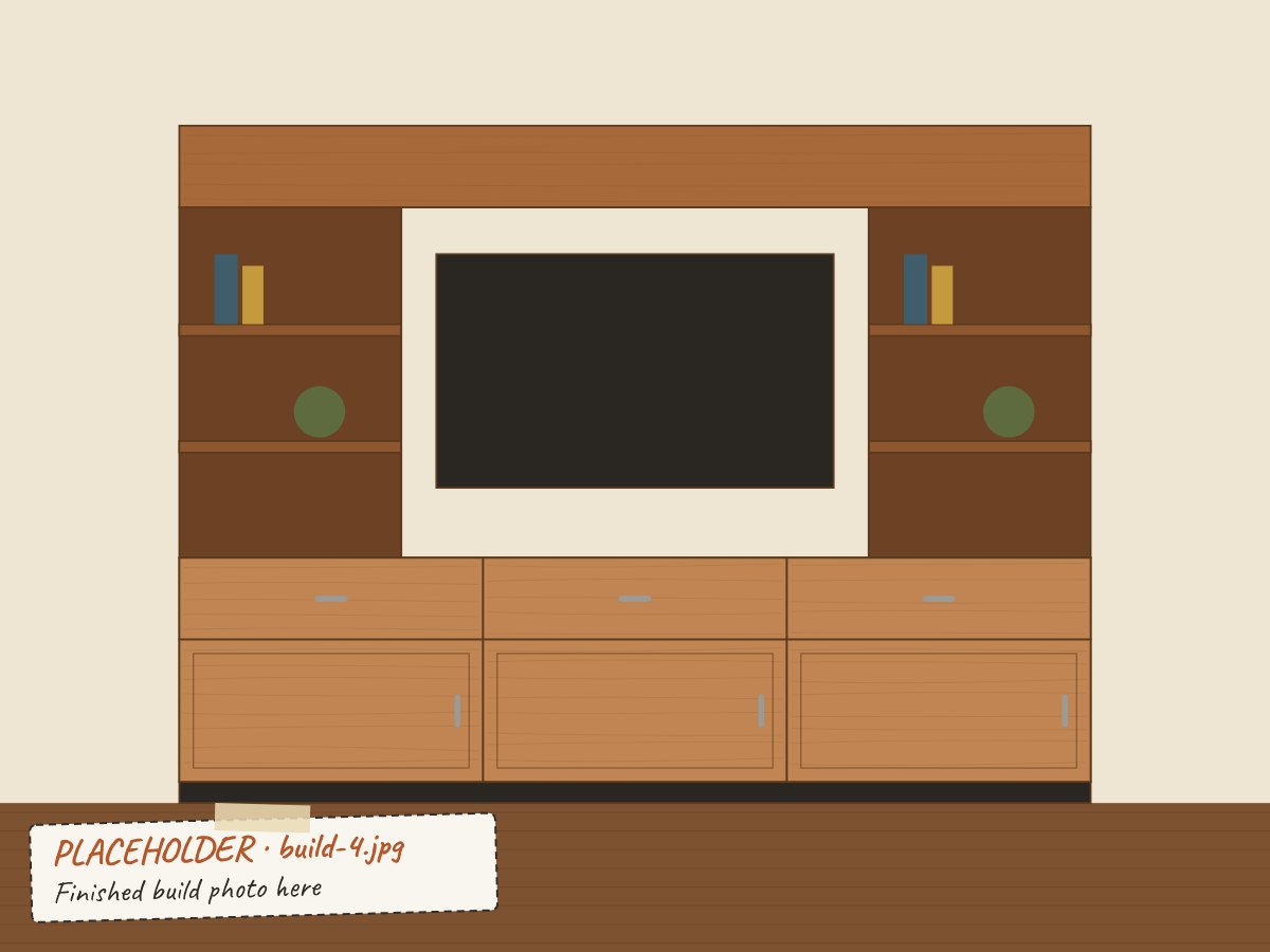 Placeholder: finished entertainment center